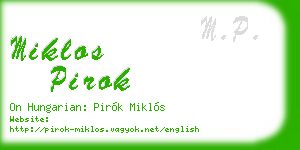 miklos pirok business card