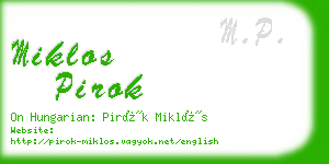 miklos pirok business card